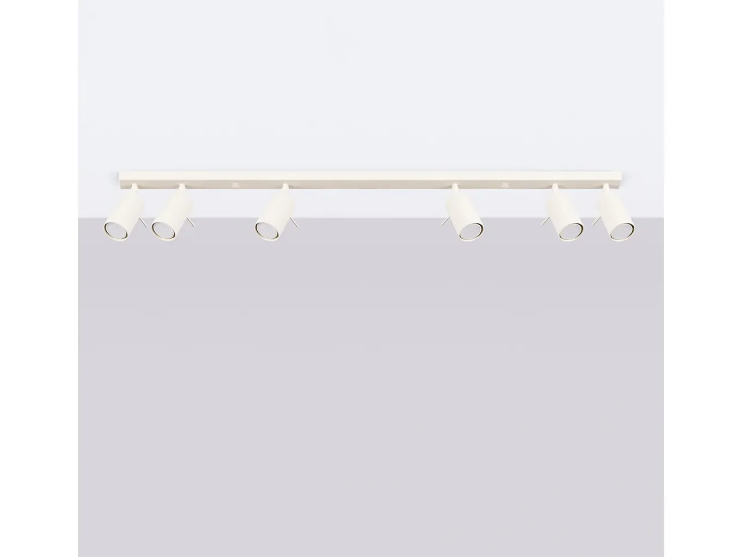 Lámpara De Techo Ring Moderno De Acero - 6 Fuentes Luminosas - L.117 X A.17 Cm - Beige