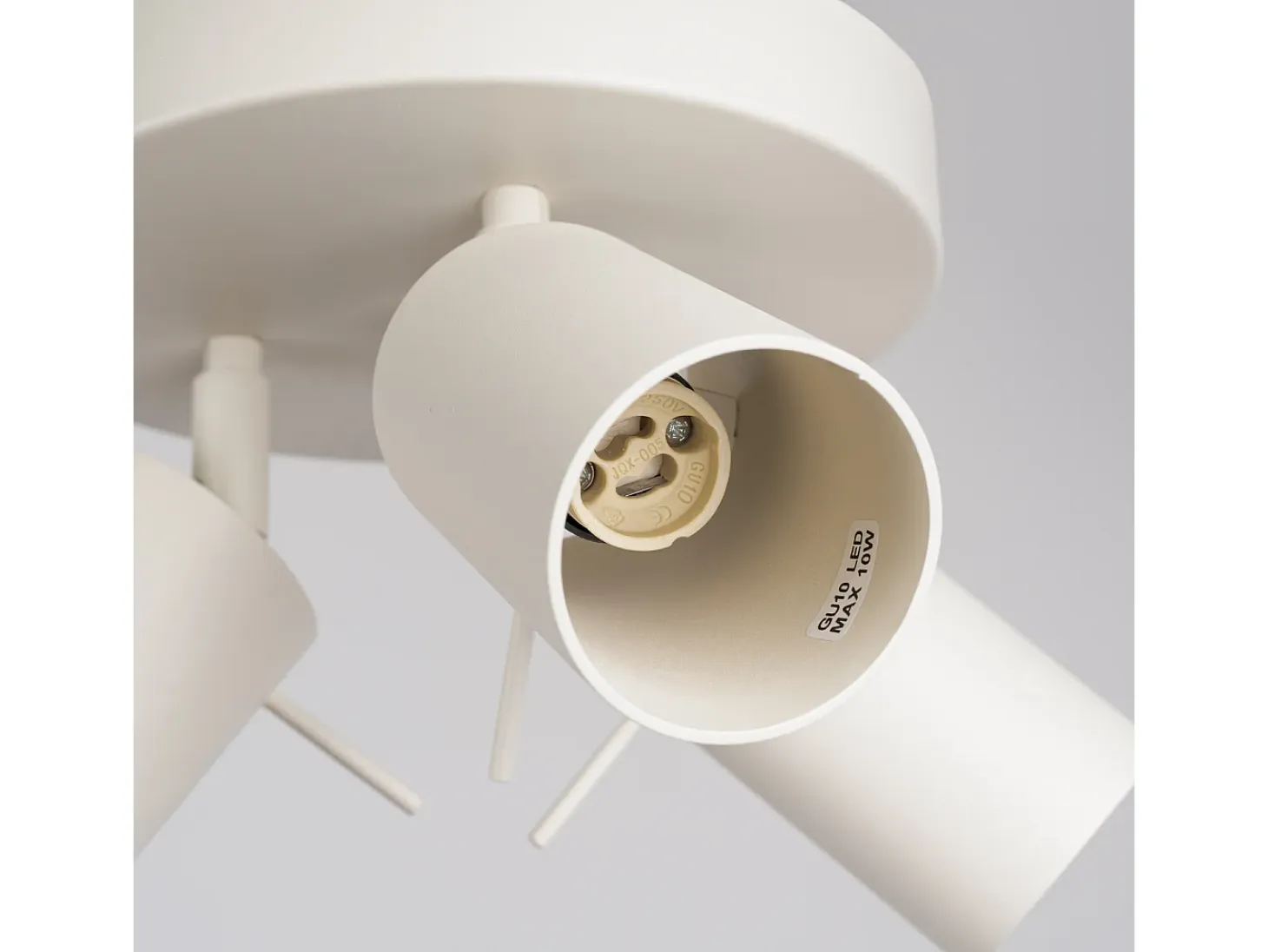 Lámpara De Techo Ring Moderno De Acero - 3 Fuentes Luminosas - L.19,5 X A.18,5 Cm - Beige