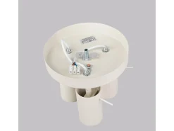 Lámpara De Techo Ring Moderno De Acero - 3 Fuentes Luminosas - L.19,5 X A.18,5 Cm - Beige