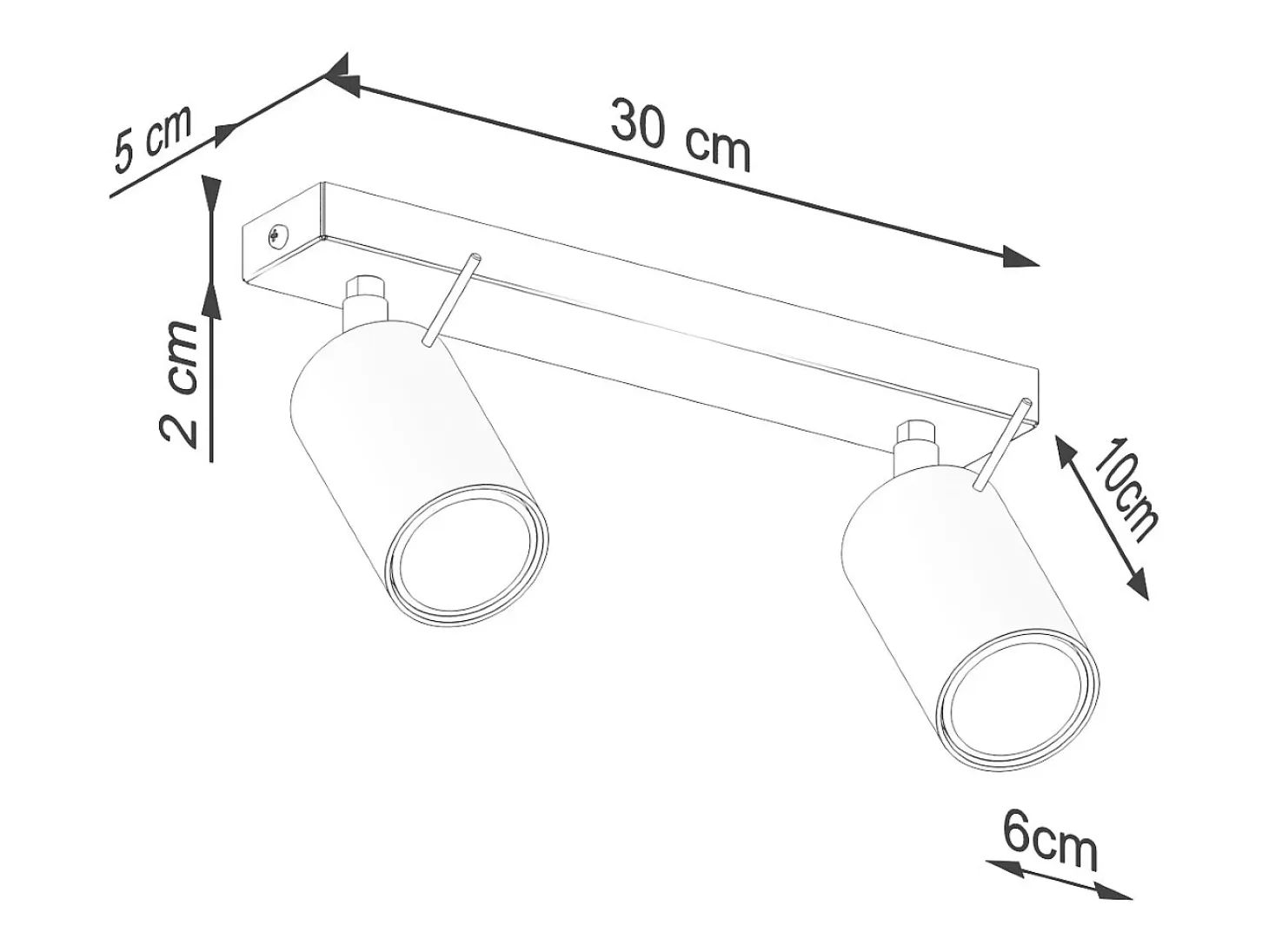 Lámpara De Techo Ring Moderno De Acero - 2 Fuentes Luminosas - L.30 X A.17 Cm - Beige