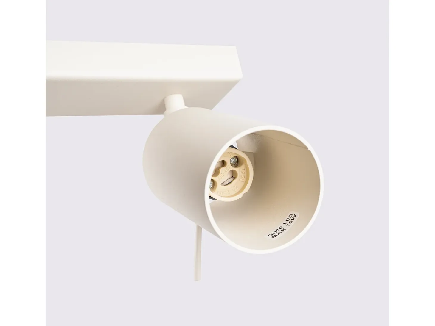 Lámpara De Techo Ring Moderno De Acero - 2 Fuentes Luminosas - L.30 X A.17 Cm - Beige