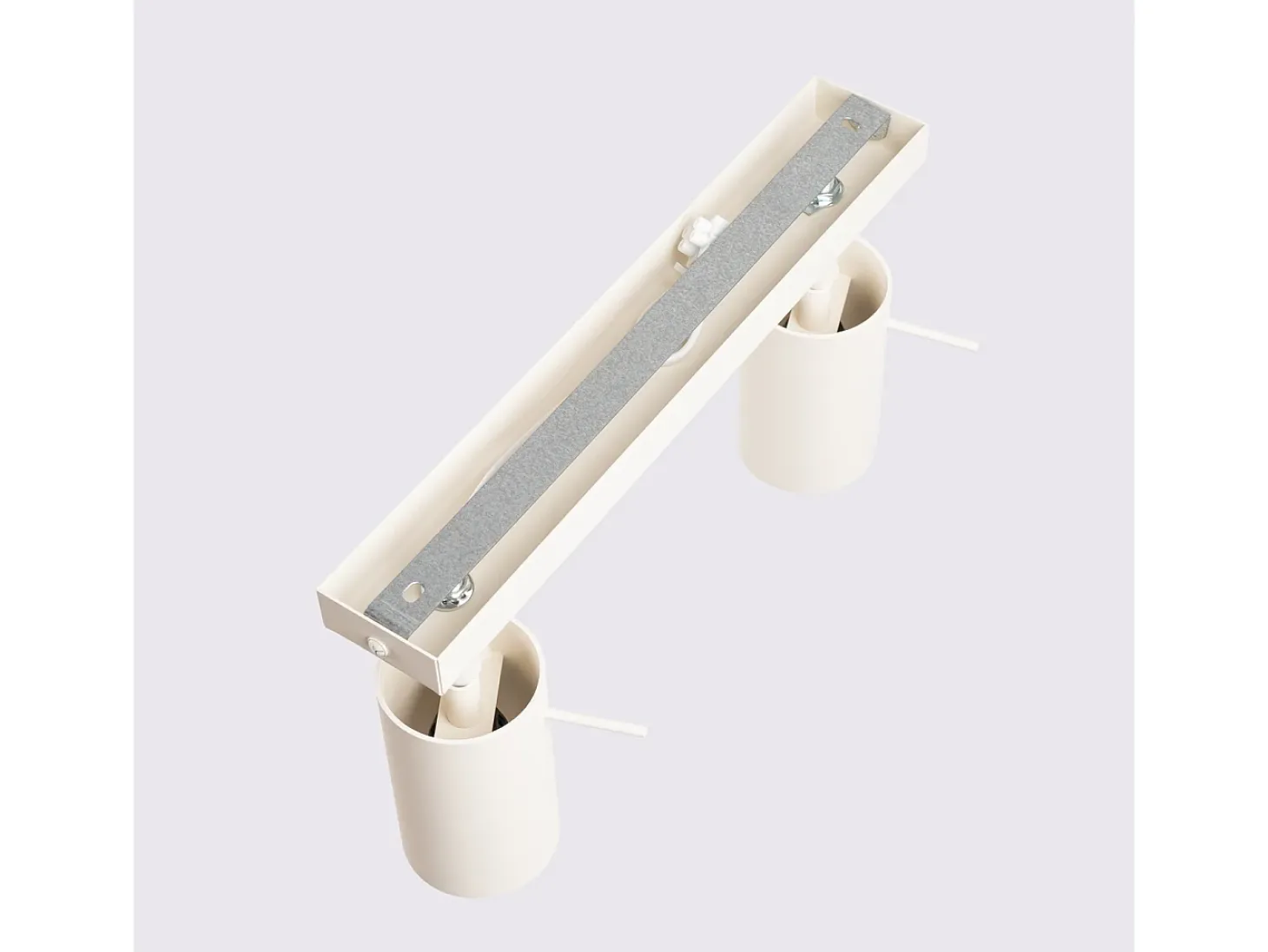 Lámpara De Techo Ring Moderno De Acero - 2 Fuentes Luminosas - L.30 X A.17 Cm - Beige