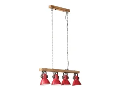 Lámpara de techo rojo desgastado 25 W E27 90x24x111 cm ES727464