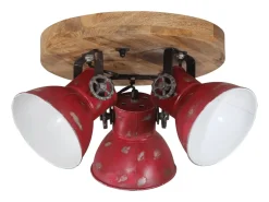 Lámpara de techo rojo desgastado 25 W E27 35x35x25 cm ES161175