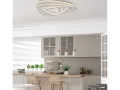 Lámpara de techo Sasha en metal blanco y acrílico con LED integrado en dos temperaturas de color H.5 Ø52 BL283-PBC