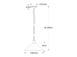 Lámpara de techo Soga Lumit 40W altura regulable negro/natural Ø36 cm
