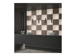 Lámpara de techo TANIA estilo moderno - Alt. 33 cm - GU10 50W - base ø14 cm- acero y negro- IP20