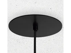 Lámpara de techo TANIA estilo moderno - Alt. 33 cm - GU10 50W - base ø14 cm- acero y negro- IP20