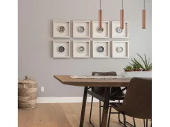 Lámpara de techo TANIA estilo moderno - Alt. 33 cm - GU10 50W - base ø8 cm- acero y cobre- IP20