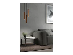 Lámpara de techo TANIA estilo moderno - Alt. 33 cm - GU10 50W - base ø8 cm- acero y cobre- IP20