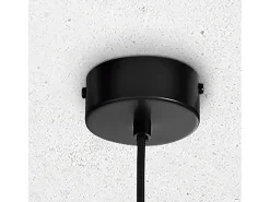 Lámpara de techo TANIA estilo moderno - Alt. 33 cm - GU10 50W - base ø8 cm- acero y negro- IP20