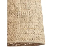 Lámpara de techo THAIS estilo moderno y escandinavo - Alt. 130 cm x D. 70 cm - E27 15W - IP20 - acero y rafia de bali