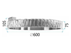 Lámpara De Techo Toolight Led App1506-C Brush Gold