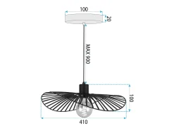 Lámpara De Techo Toolight App1840-1Cp Black