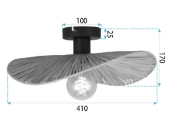 Lámpara De Techo Toolight App1827-1Cp Black
