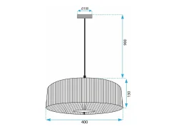 Lámpara De Techo Toolight App1484-1C Black
