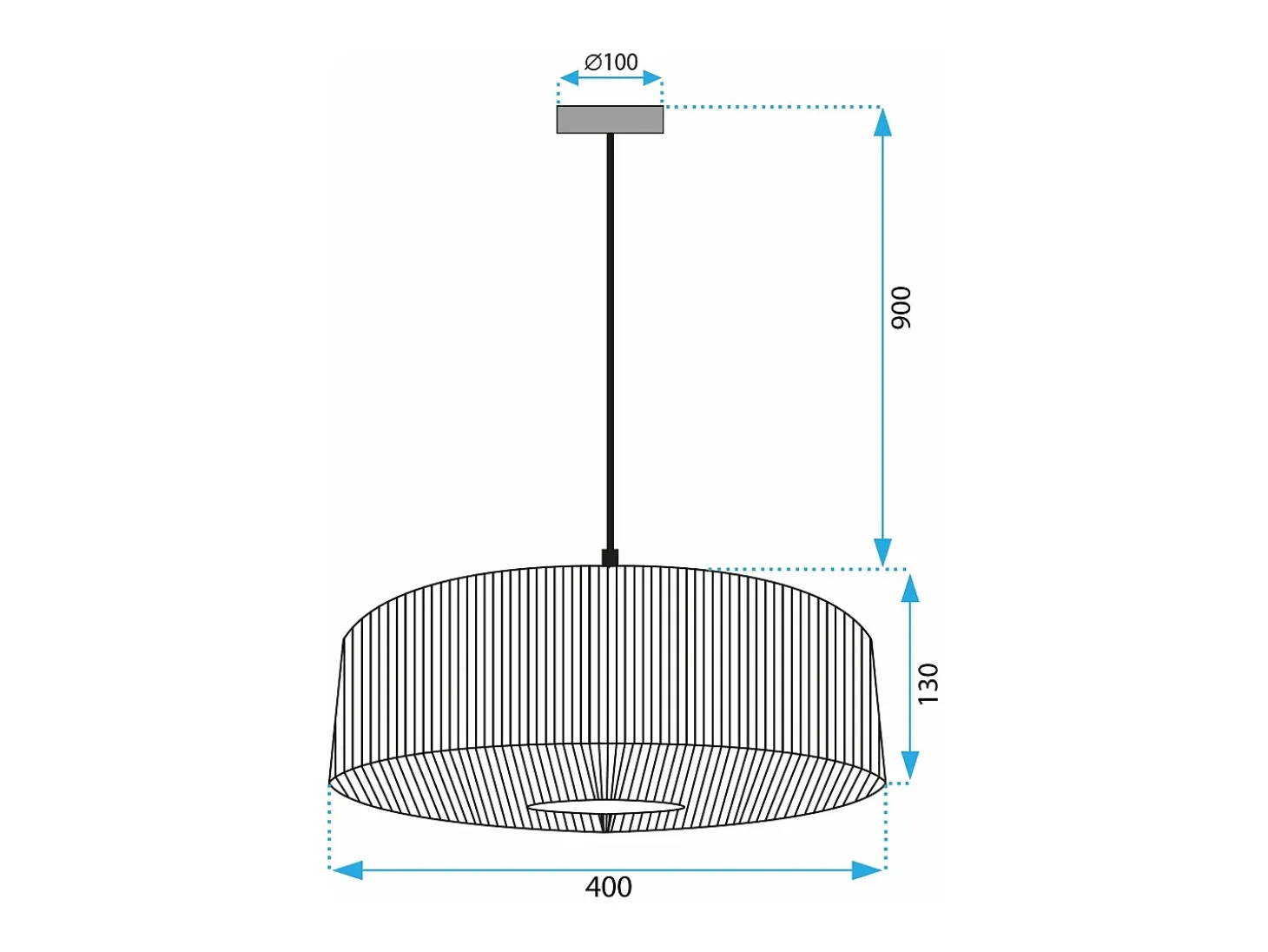 Lámpara De Techo Toolight App1484-1C Black