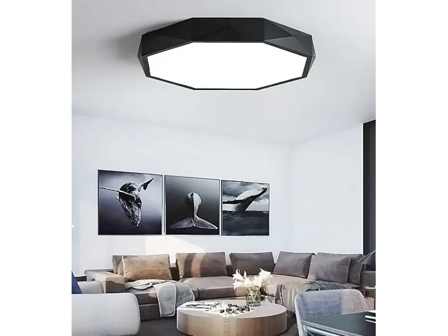 Lámpara De Techo Toolight App863-C Diamond 50Cm Black