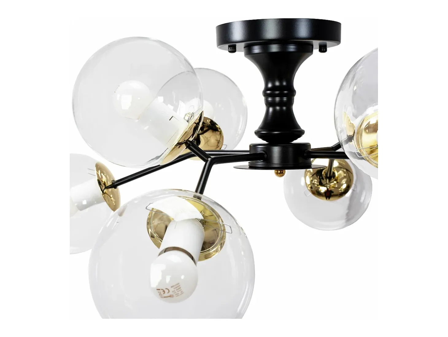 Lámpara De Techo Toolight App1135-8C Black Gold