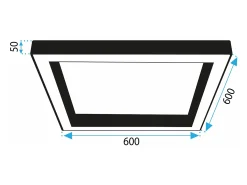 Lámpara De Techo Toolight App1284-C Black