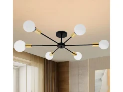 Lámpara De Techo Toolight App501-6C Black Gold