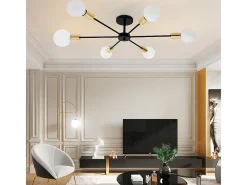 Lámpara De Techo Toolight App501-6C Black Gold