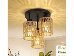 Lámpara De Techo Toolight App1624-3C Boho Beige Black