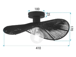 Lámpara De Techo Toolight App1832-1C Black