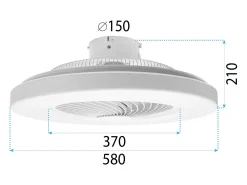 Lámpara De Techo Toolight App1551-C White