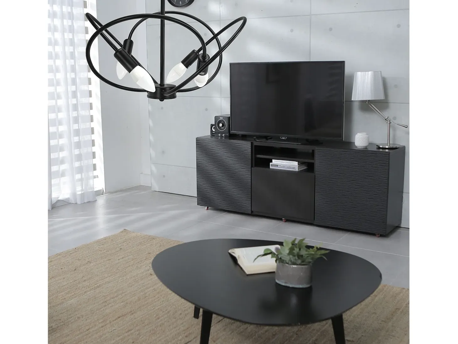 Lámpara De Techo Toolight App1093-4C Black