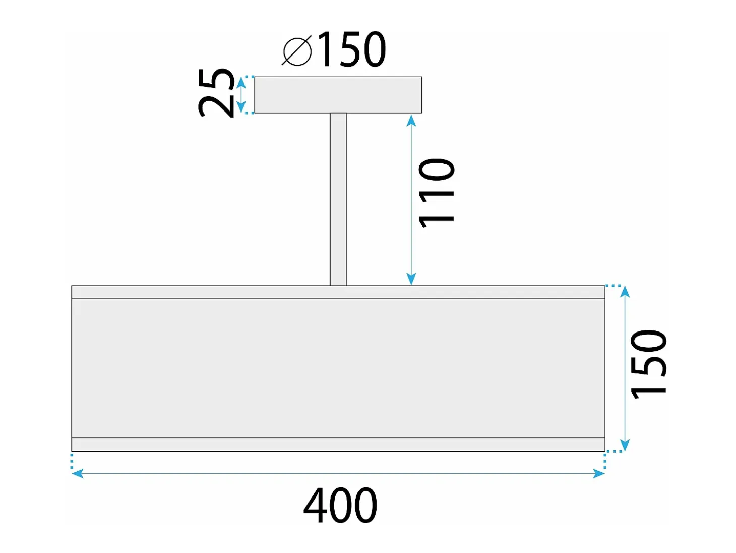 Lámpara De Techo Toolight App1581-3C Black