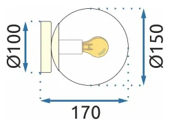 Lámpara De Techo Toolight App1156-1C Gold