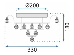 Lámpara De Techo Toolight App783-3C Transparent