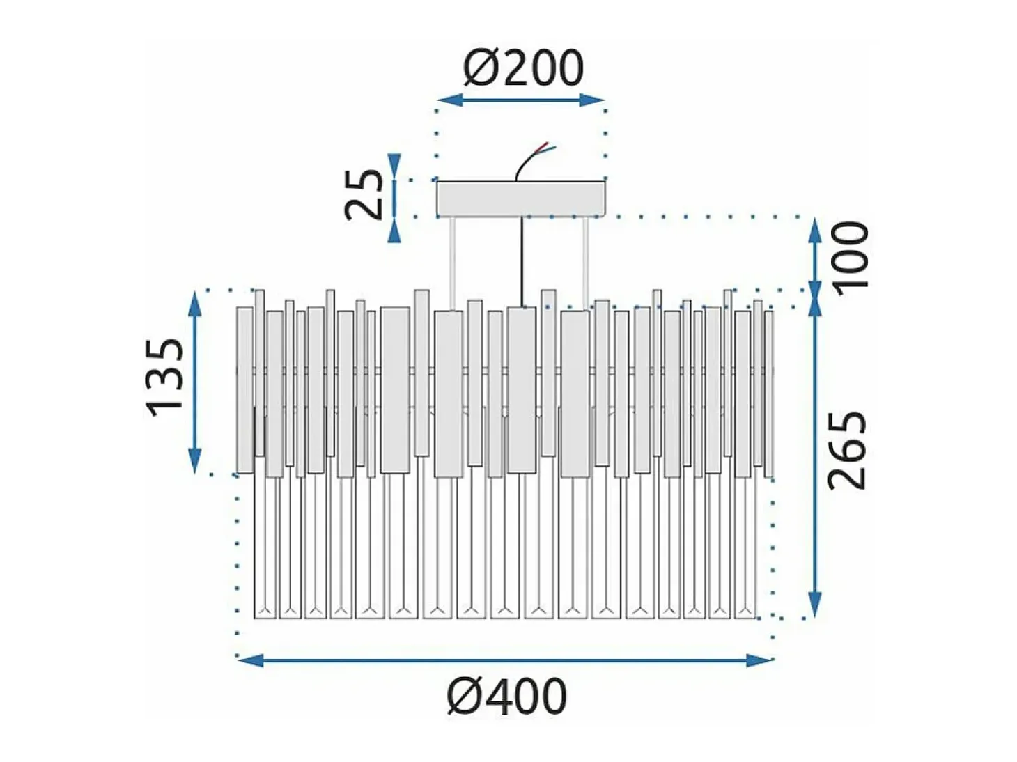 Lámpara De Techo Toolight App1480-1C Chrome