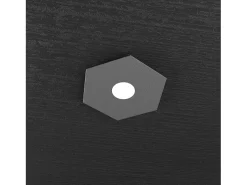 Lámpara de techo Toplight Hexagonal Hexagon 1 luz con casquillo GX53, estructura color antracita, diseño moderno 25x29x3cm
