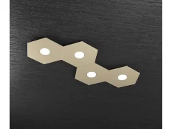 Lámpara de techo Toplight Hexagonal Hexagon 4 luces con casquillo GX53 4W, estructura personalizable color antracita, diseño moderno
