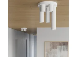 Lámpara de techo Toris moderno de acero - 5 fuentes luminosas 3000K - L.25 x A.33 cm - blanco