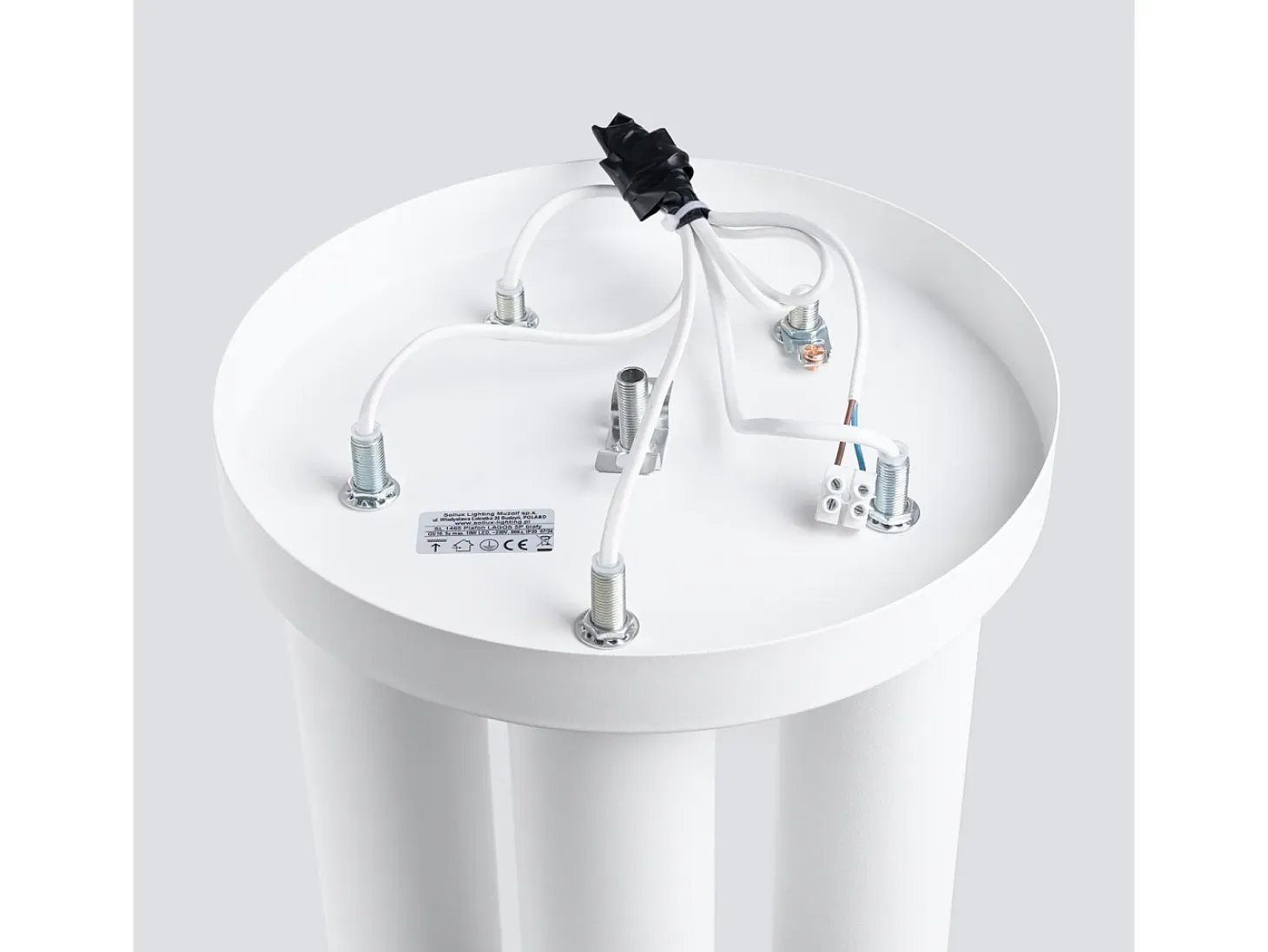 Lámpara de techo Toris moderno de acero - 5 fuentes luminosas 3000K - L.25 x A.33 cm - blanco