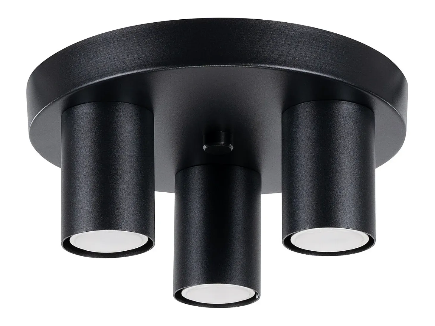 Lámpara de techo Toris moderno de acero - 3 fuentes luminosas 3000K - L.25 x A.12 cm - negro