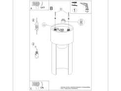 Lámpara de techo Torow minimalista de acero - 1 fuentes luminosas 3000K - L.10 x A.21 cm - blanco