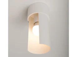Lámpara de techo Torow minimalista de acero - 1 fuentes luminosas 3000K - L.10 x A.21 cm - blanco