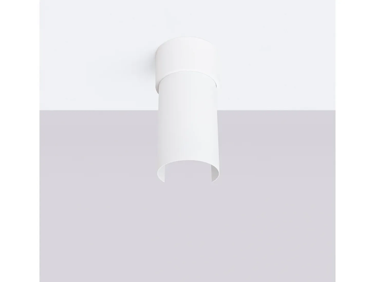Lámpara de techo Torow minimalista de acero - 1 fuentes luminosas 3000K - L.10 x A.21 cm - blanco