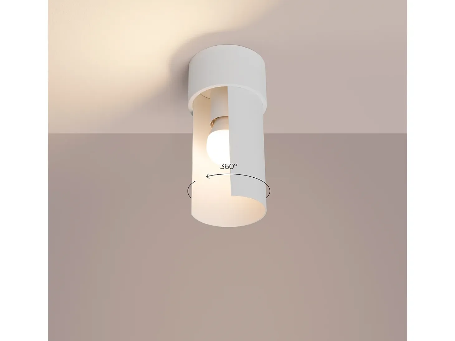 Lámpara de techo Torow minimalista de acero - 1 fuentes luminosas 3000K - L.10 x A.21 cm - blanco