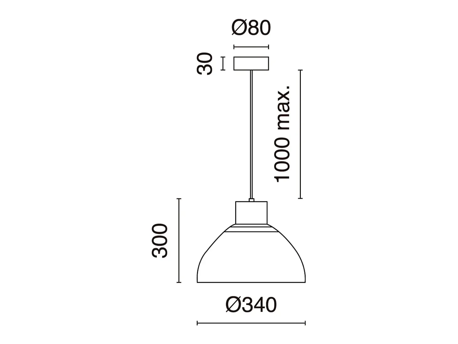 Lámpara de techo VALAN estilo clásico y moderno- Alt. 100 cm x D. 34 cm - E27 60W - acero y madera - IP20 - moka