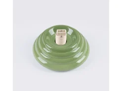 Lámpara de techo Zori minimalista de cerámica/vidrio vidriado - 1 fuentes luminosas - L.12 x A.12 cm - verde oliva