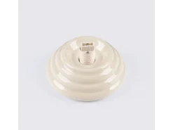 Lámpara de techo Zori minimalista de cerámica/vidrio vidriado - 1 fuentes luminosas - L.12 x A.12 cm - beige
