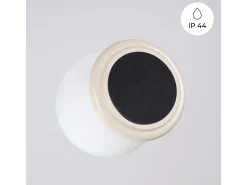 Lámpara de techo Zori minimalista de cerámica/vidrio vidriado - 1 fuentes luminosas - L.12 x A.12 cm - beige