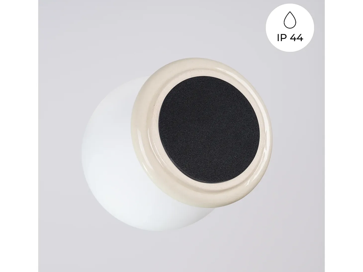 Lámpara de techo Zori minimalista de cerámica/vidrio vidriado - 1 fuentes luminosas - L.12 x A.12 cm - beige