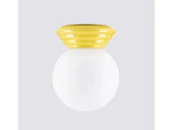 Lámpara de techo Zori minimalista de cerámica/vidrio vidriado - 1 fuentes luminosas - L.12 x A.12 cm - amarillo