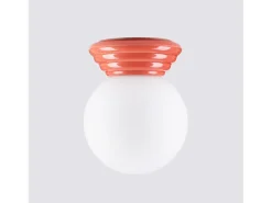 Lámpara de techo Zori minimalista de cerámica/vidrio vidriado - 1 fuentes luminosas - L.12 x A.12 cm - durazno